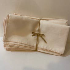 Vintage Set of 8 Napkins. Linen. Very Light Pink/ Peach Color