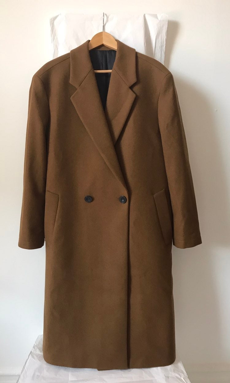 Zara Men's Relax Fit Long Wool coat - Size M - new condition