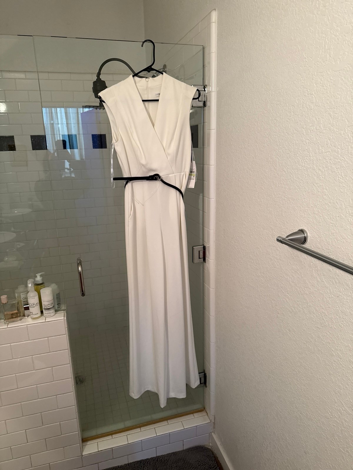 Calvin Klein white formal jumpsuit