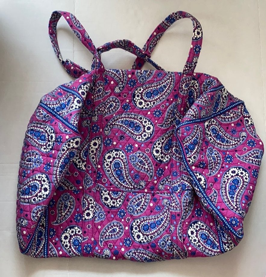Vera Bradley large duffel bag.