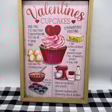 Valentine's Cupcakes Recipe Sign
