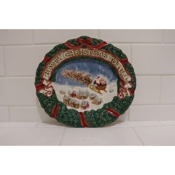 Fitz and Floyd Vintage Christmas Platter