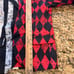 Spirit Halloween Twisted Clown costume kids size large jacket pants tie & bucket