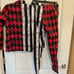 Spirit Halloween Twisted Clown costume kids size large jacket pants tie & bucket