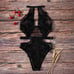 Black Floral Bmbroidered Teddy Bodysuit