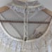 Vintage Gunne Sax Ivory Short Sleeved Dress Pearl Lace Ribbon size 7 - 49422