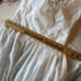 Vintage Gunne Sax Ivory Short Sleeved Dress Pearl Lace Ribbon size 7 - 49422