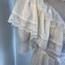Vintage Gunne Sax Ivory Short Sleeved Dress Pearl Lace Ribbon size 7 - 49422