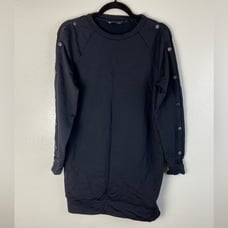 Athleta snap sleeve black tunic Sweater Top Shirt Dress women’s size XS