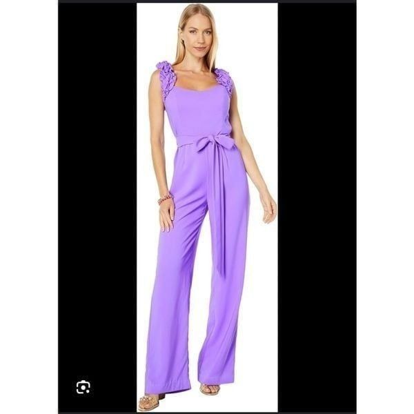 Lilly Pulitzer lavender purple wide leg jumpsuit- size 8