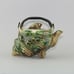 Vintage Small Green Figural Conch Shell Individual Teapot With Handle