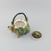 Vintage Small Green Figural Conch Shell Individual Teapot With Handle