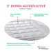 Plush Fiber 2 Inches Mattress Topper Down Full Alternative Anchor Bands-WBD