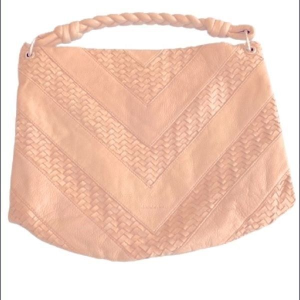 Christopher Kon Large Leather Woven Hobo Bag - Boho Chic, Spacious & Elegant
