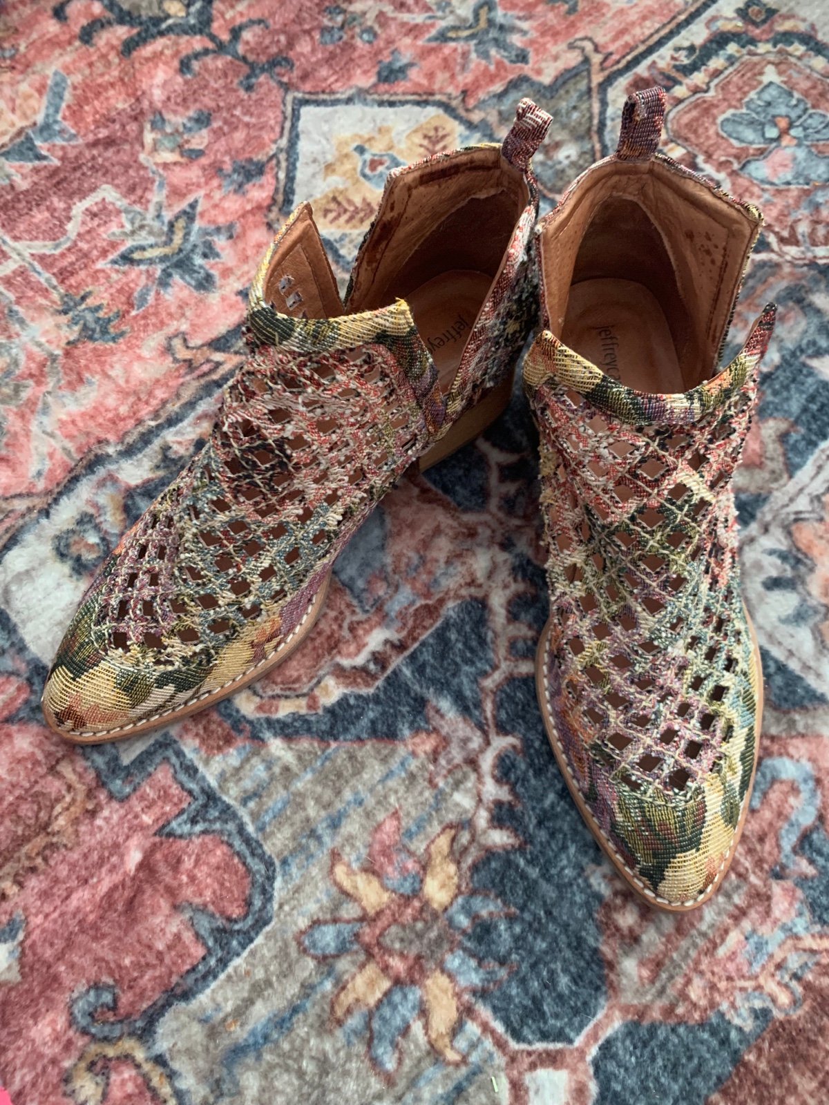 Jeffrey campbell floral booties hot sale