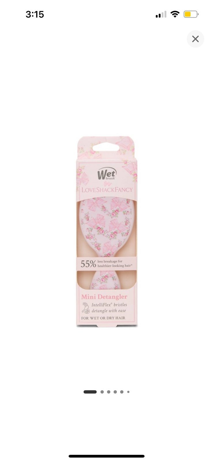 Wet brush x LoveShackFancy mini brush Rosa Beaux
