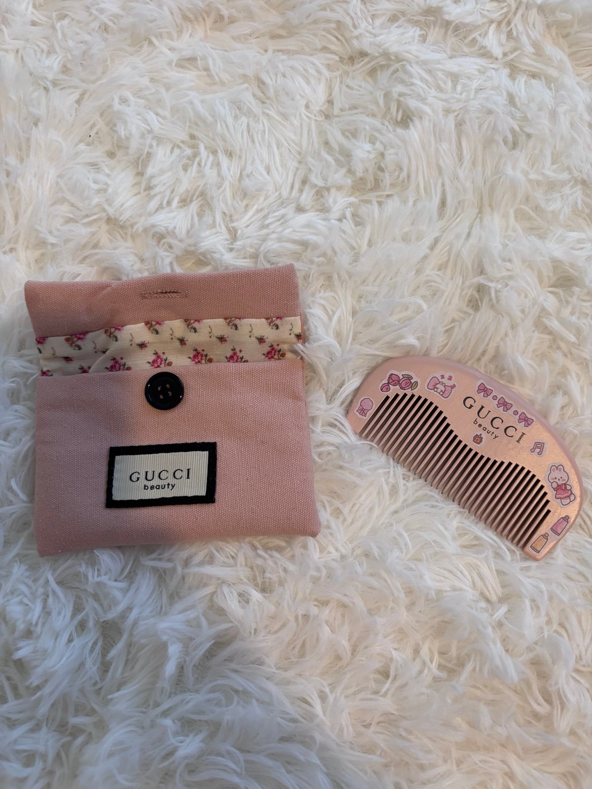 Gucci Pink Wooden Hair Brush