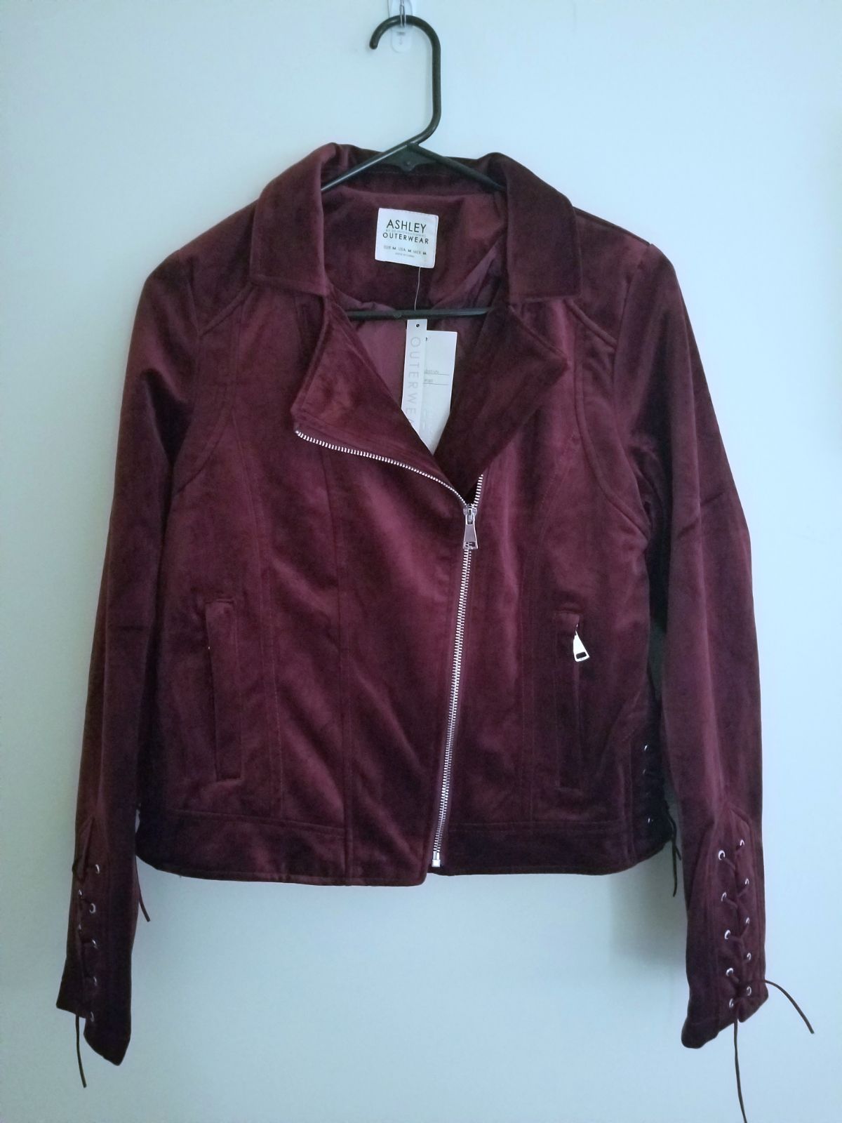 NWT Ashley Outerwear Red Velvet Jacket