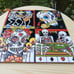 Earthtones Hand Glazed Skull Tiles Set of 4
