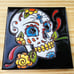 Earthtones Hand Glazed Skull Tiles Set of 4