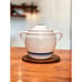 Vintage Roseville Friendship Blue Stripe Pottery Bean Pot, 3 Qt, Roseville Ohio
