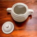 Vintage Roseville Friendship Blue Stripe Pottery Bean Pot, 3 Qt, Roseville Ohio