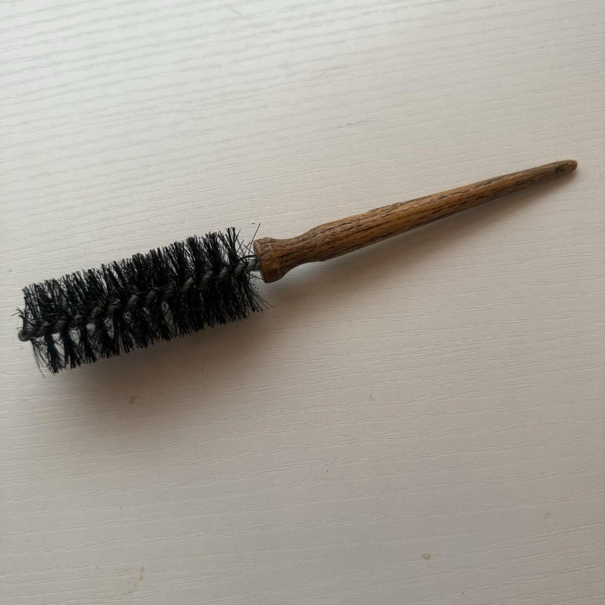Vintage 1970s Goody Round Styling Brush Faux Wood Handle