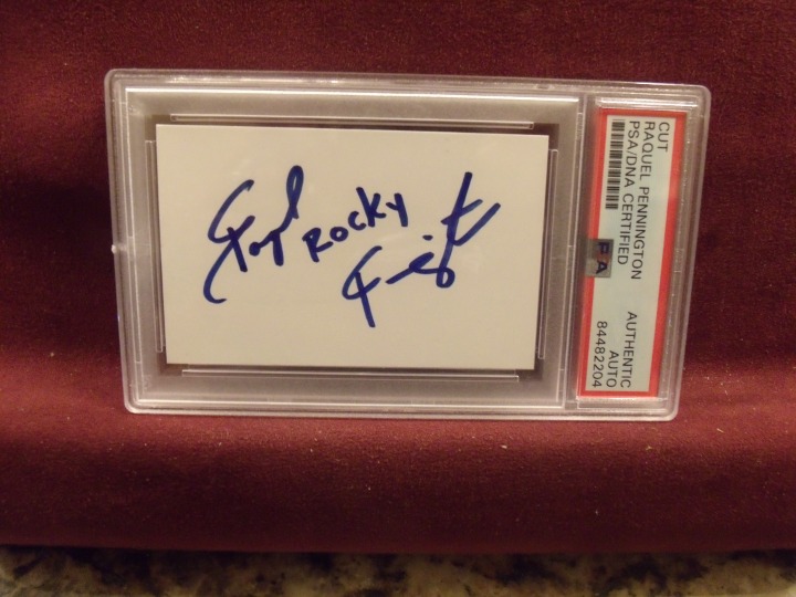 RAQUEL ROCKY PENNINGTON UFC CUT SIGNATURE CARD SIGNED AUTO PSA/DNA SLABBED