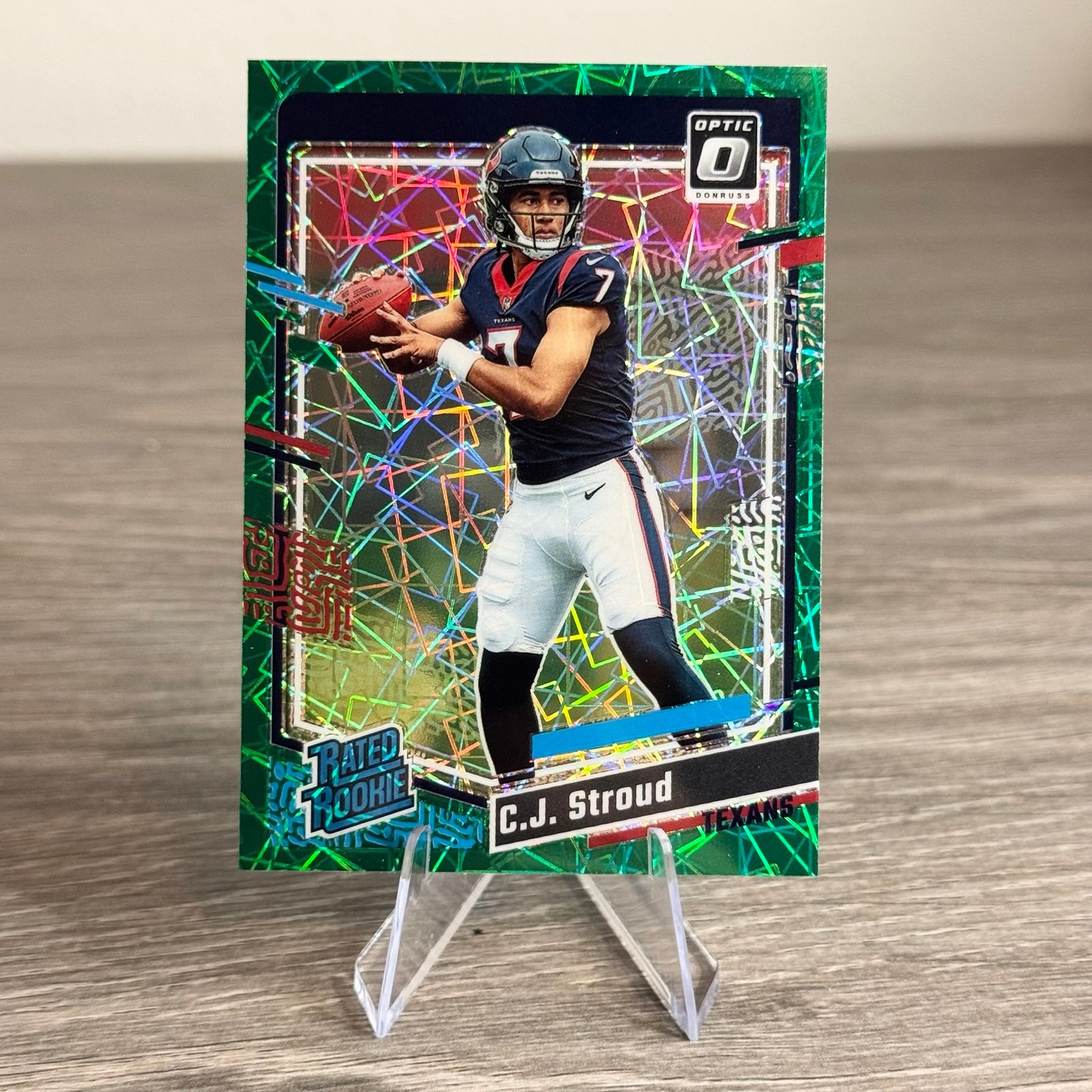 2023 Donruss Optic C.J. Stroud Green Velocity Rated Rookie #244