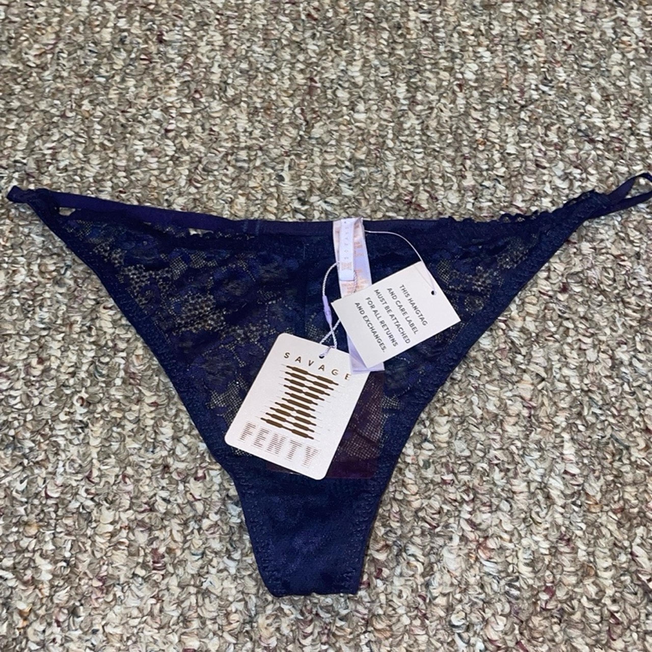 Womens New Savege X Fenty by Rihanna Lovestruck Lace Thong Panty