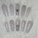 White Sparkle Press on Nails