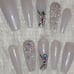 White Sparkle Press on Nails