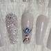 White Sparkle Press on Nails