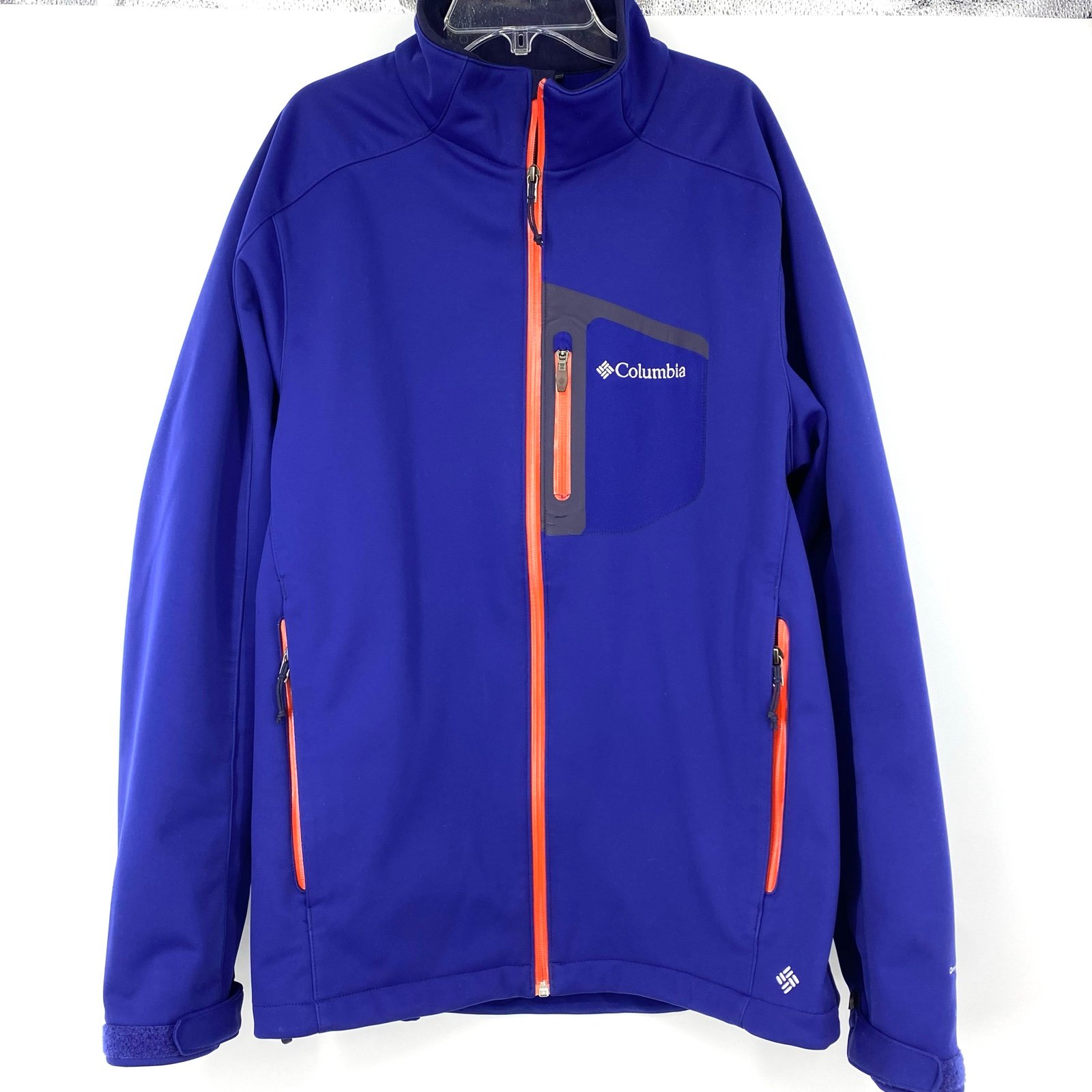 Columbia L Zip Up Fleece Lined Jacket Blue Omni Wind