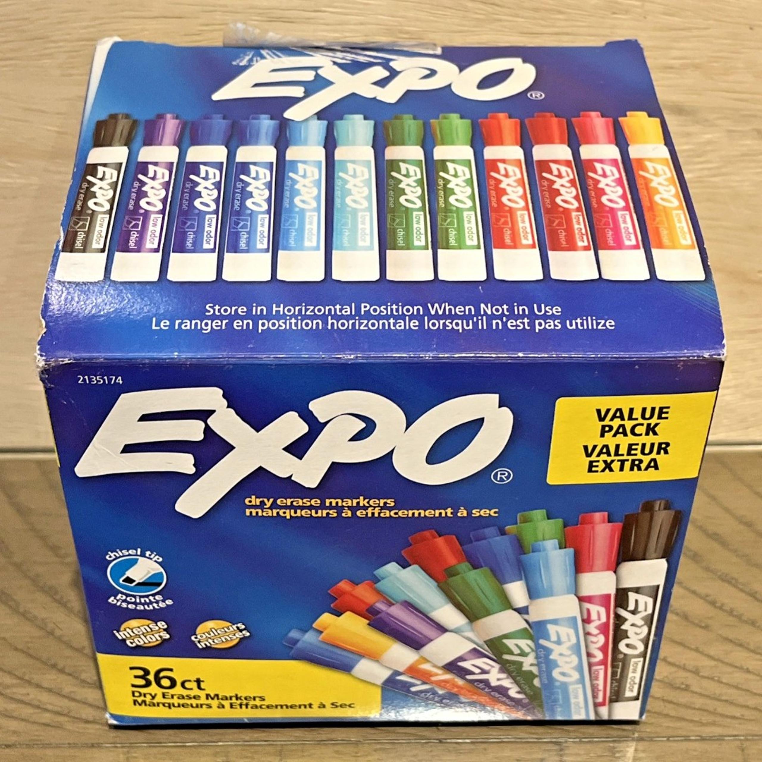 Expo 36 Pack Dry Erase Markers Chisel Tip Whiteboard Use Assorted Colors