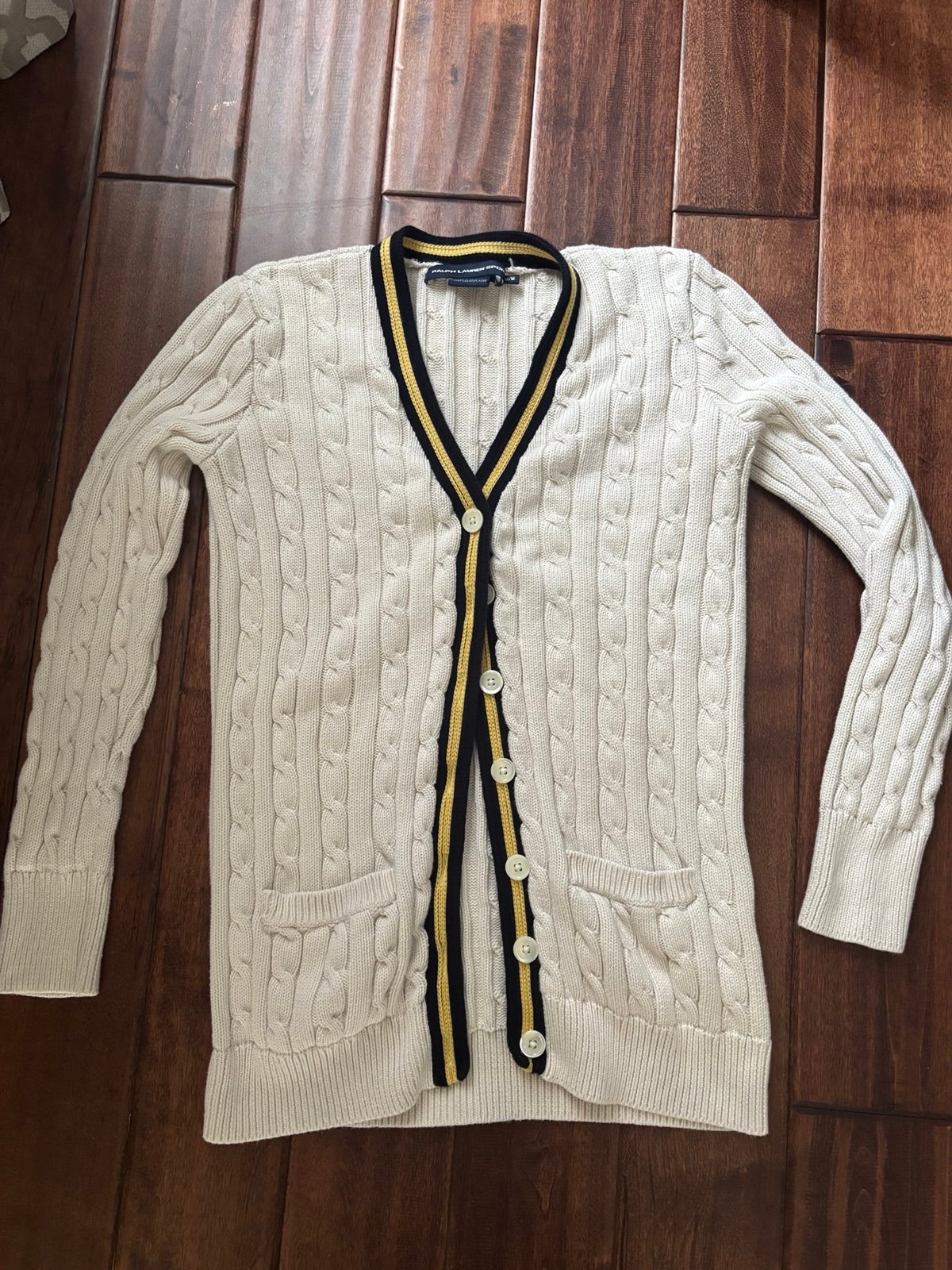 Ralph Lauren VTG Prepoy 90’s College Cardigan Perfect Condition Pockets Buttons
