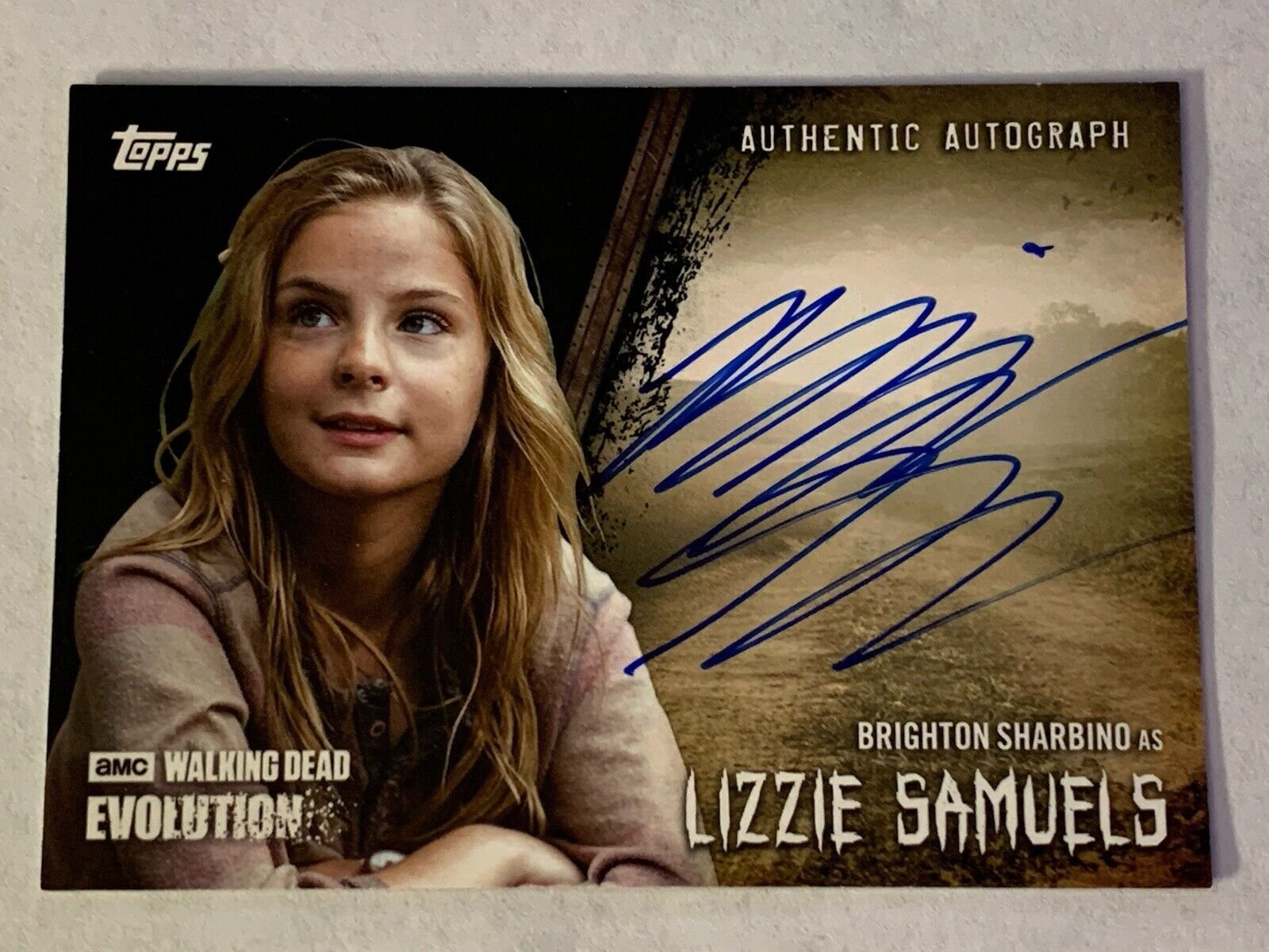 Topps 2017 The Walking Dead Evolution Autograph Card 34/50 Brighton Sharbino