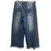 Hydraulic Wide Leg Fringed Cropped Jeans size 10 Stretchy!!! Boho, hippie