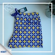 ST33LE - Printed Coast Swim Shorts - Yellow/Navy Circle Mosaic (M)