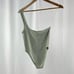 NEW Zara Terrycloth One Shoulder Bodysuit in Mint Green Size Extra Small