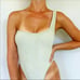 NEW Zara Terrycloth One Shoulder Bodysuit in Mint Green Size Extra Small