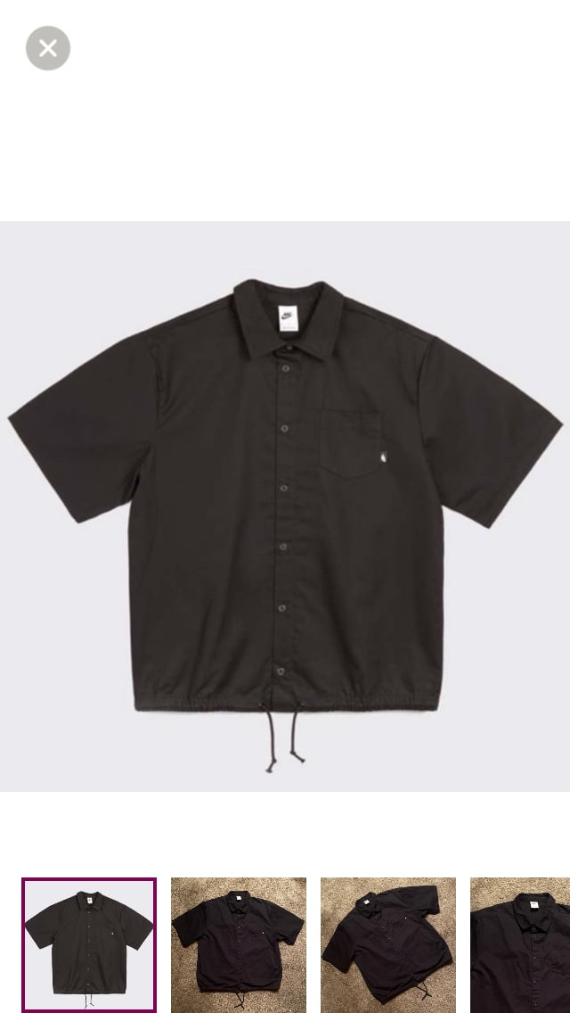 Nike Button Down Short Sleeve Shirt XL