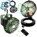104000mAh Portable Camping Fan for Tent with LED Light USB Rechargeable Outdoor