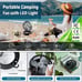 104000mAh Portable Camping Fan for Tent with LED Light USB Rechargeable Outdoor