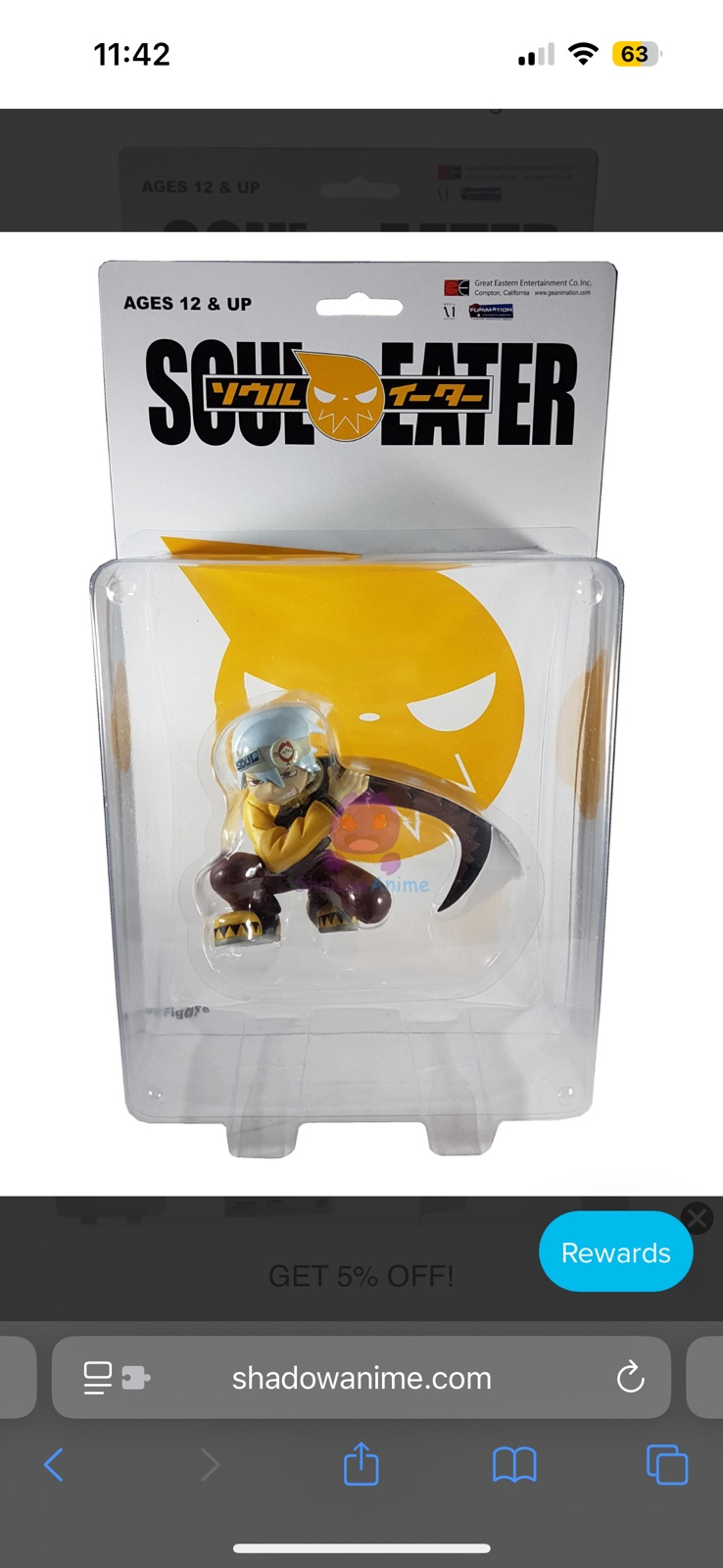 RARE 2007 Soul Eater Soul Evans Figure