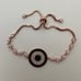 925 Silver evileye bracelet bolo cubic zirconia round shape