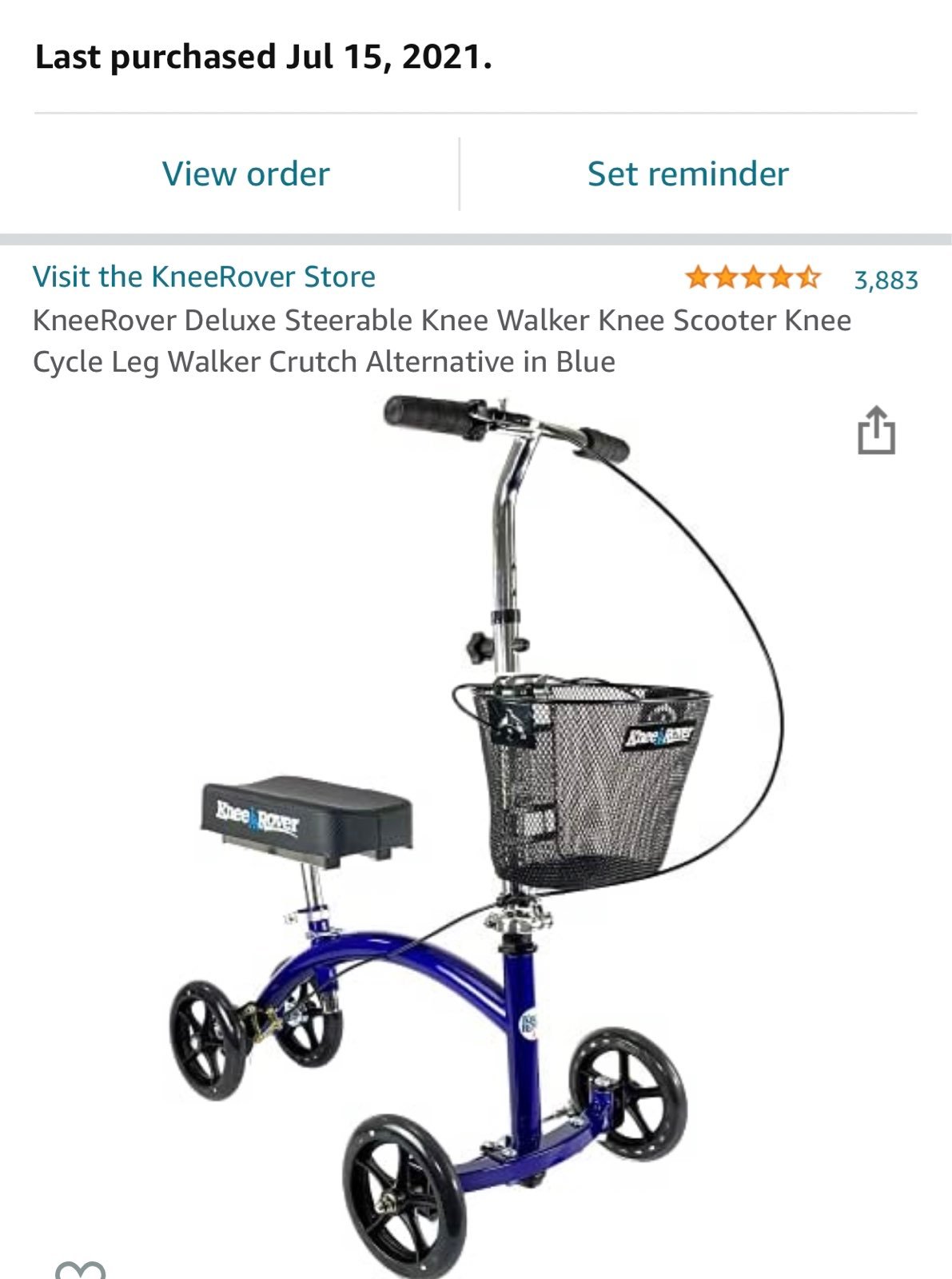 Knee scooter
