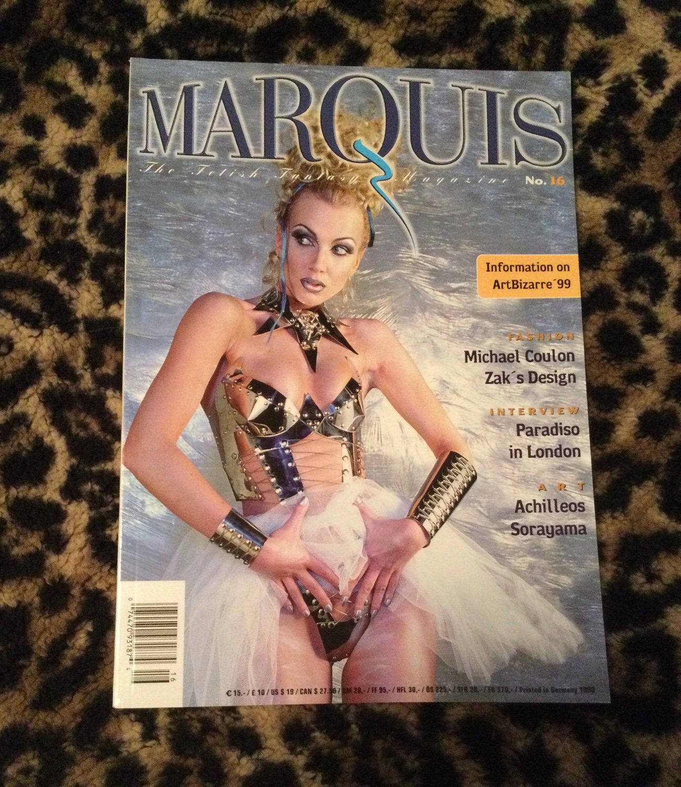 MARQUIS magazine #16 SORAYAMA 1999 latex fantasy FASHION events ART