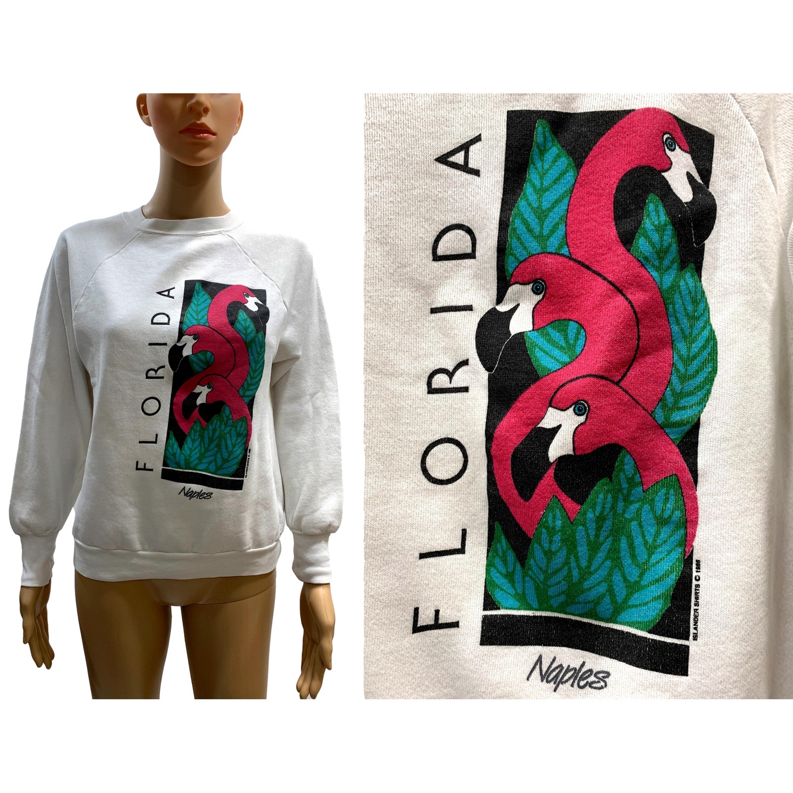Vintage 1986 Florida Sweatshirt | Destination Souvenir | Flamingo | Signal USA