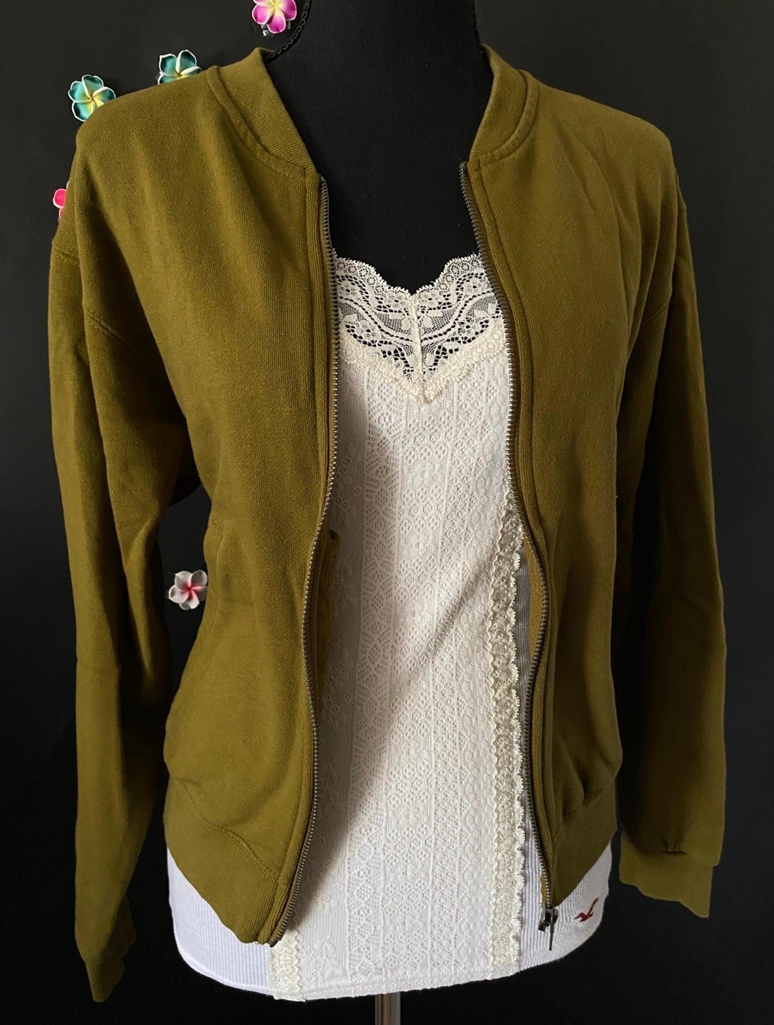 out from under green blazer zip up sweater - Urban Outfitters